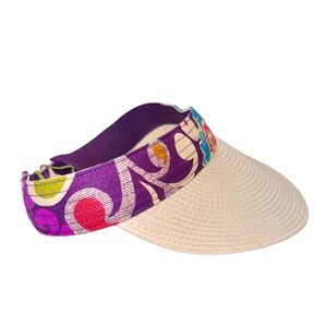 NEW WITH TAGS Vers Bradley Plum crazy straw visor hat